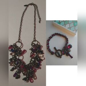 Cute Statement Necklace Bracelet Set